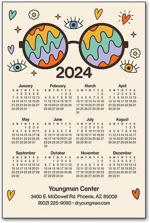 Groovy Sights Calendar Magnet