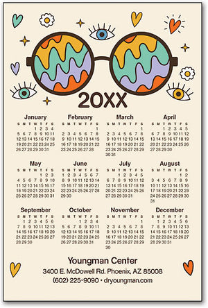 Groovy Sights Calendar Magnet