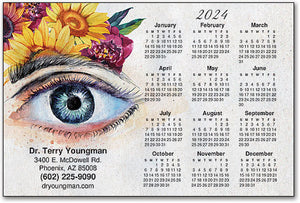 Floral Framed Eye Calendar Magnet