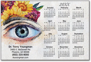 Floral Framed Eye Calendar Magnet