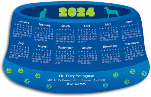 Pet Bowl Calendar Magnet