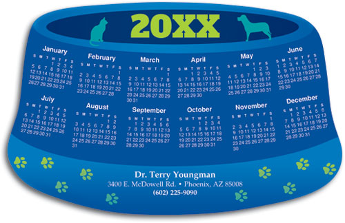 Pet Bowl Calendar Magnet