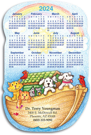 Two By Two Calendar Magnet