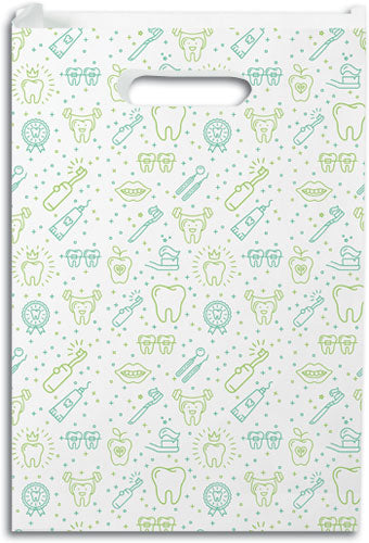 Fresh Dental Small Scatter Print Paper Supply Bag (100 Pack)