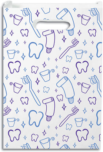 Always Brush Small Scatter Print Paper Supply Bag (100 Pack)