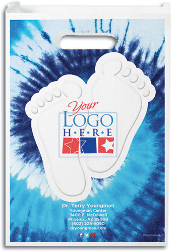 Tie Dye Feet Paper Supply Bag