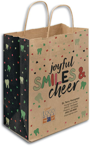 Joyful Smiles Natural Handled Paper Bag