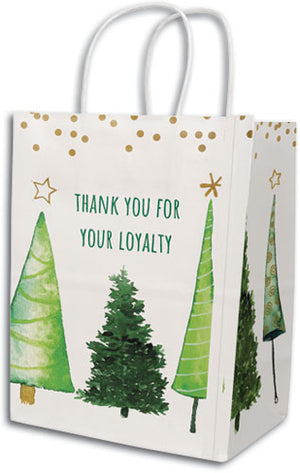 Twinkle Trees White Handled Paper Bag