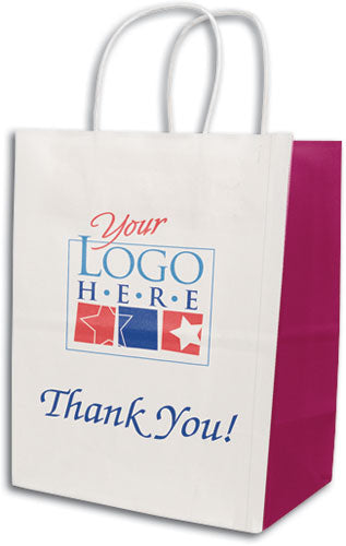 Brand Wave Colour Selection 4-sided White Handled Paper Bags