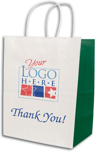Brand Wave Colour Selection 4-sided White Handled Paper Bags