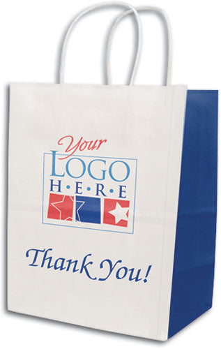 Brand Wave Colour Selection 4-sided White Handled Paper Bags