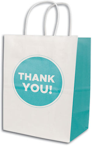 Halo White Handled Paper Bags