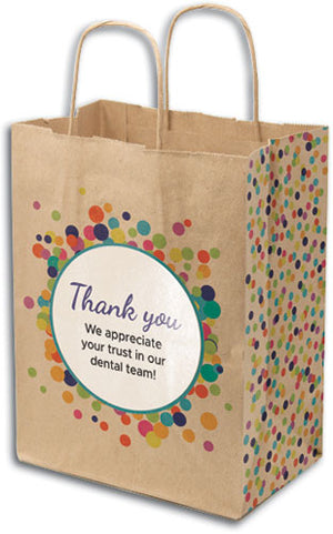 Dotty Tooth Natural Handled Paper Bags