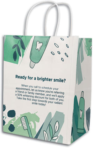 Splashy Smiles White Handled Paper Bags