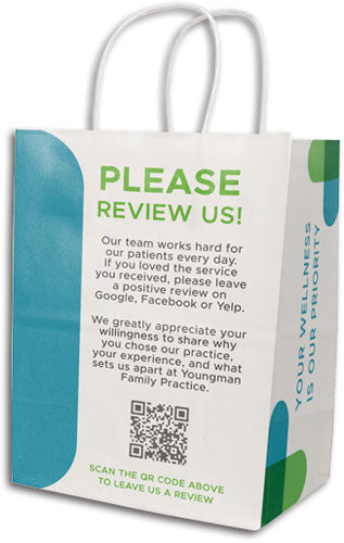 Custom Full colour Full Coverage Eco White Handled Paper Bag
