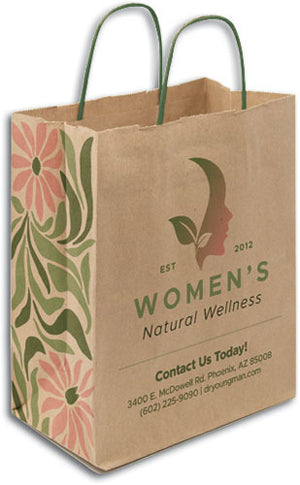 Women's Natural Wellness Natural Handled Paper Bag