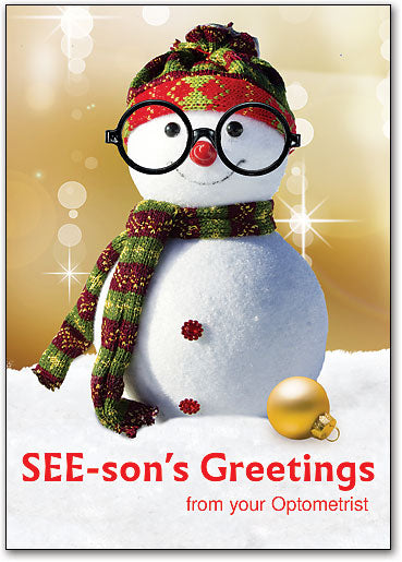 Snowman Specs Customisable Postcard