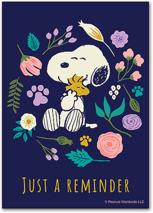 Floral Hug Peanuts Postcard