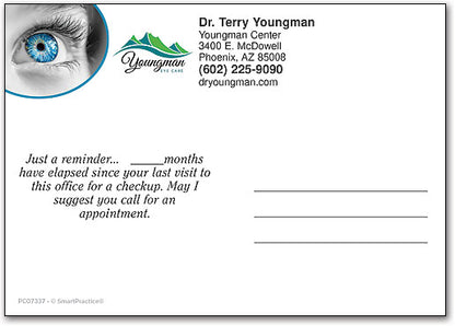Blue Eye Exam Customisable Postcard