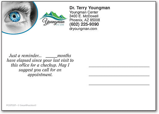 Blue Eye Exam Customisable Postcard