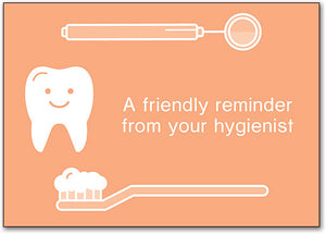 Bright Hygiene Colour Selection Dental Appointment Reminder Postcard