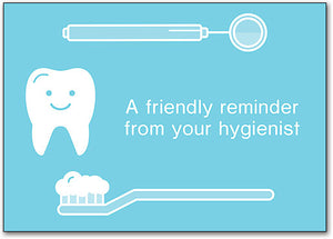 Bright Hygiene Colour Selection Dental Appointment Reminder Postcard