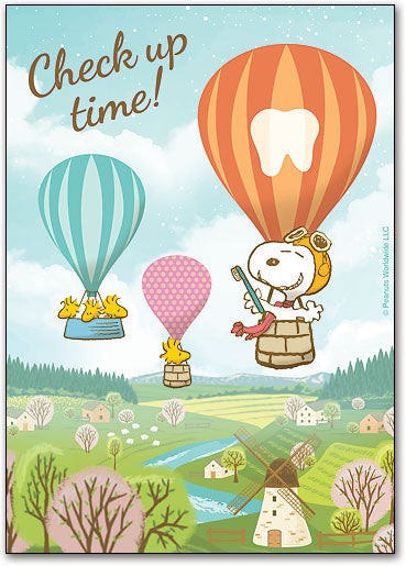 Up And Away Snoopy Postcard