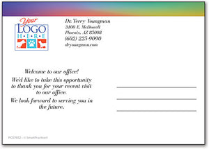 Gradient Rainbow Welcome Customisable Postcard