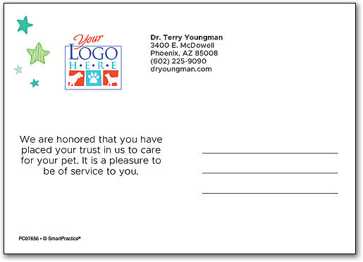Pets A Plenty Thank You Postcard