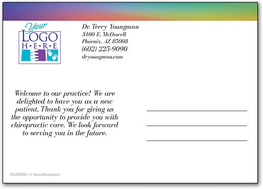 Rainbow Glow Welcome Customisable Postcard