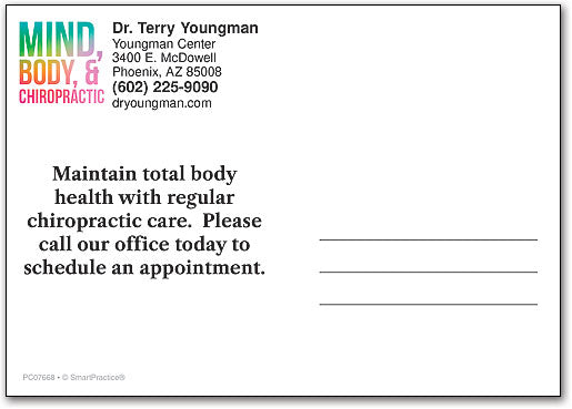 Mind Body Chiro Customisable Postcard