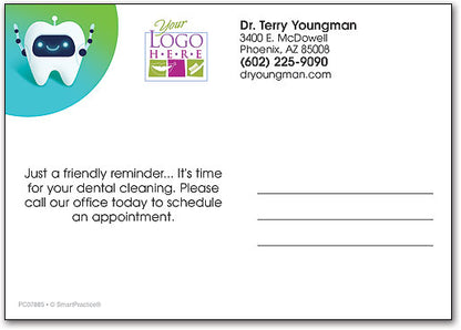 Tech Savvy Tooth Recall Postcard