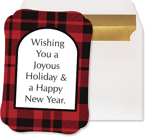 Cheerful Plaid Semi-custom Flat Card