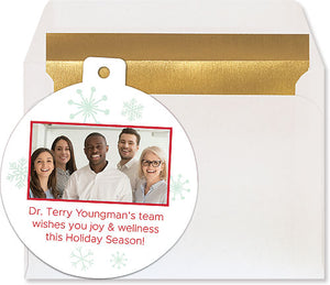 Custom Seasonal Ornament Flat Card with Envelope