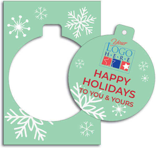 Custom Seasonal Ornament Flat Card with Envelope