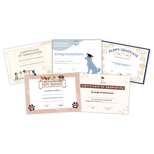 Puppy School Graduation Certificates (100 Pack)