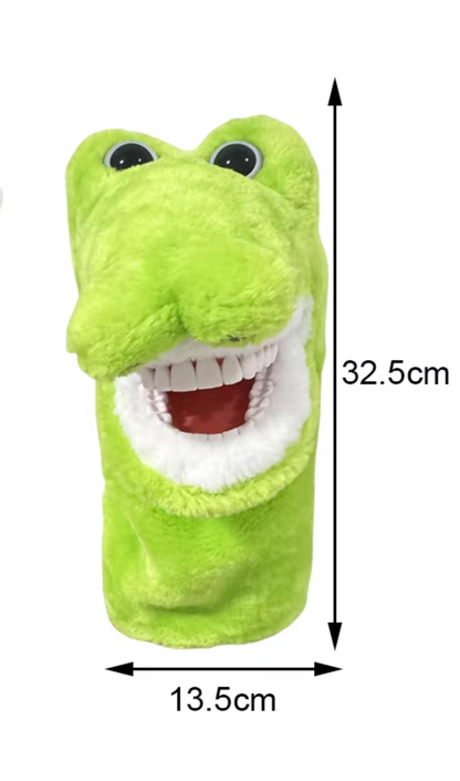 Crocodile Dental Plush Hand Puppet with Toothbrush | Kids Oral Hygiene Teaching Toy