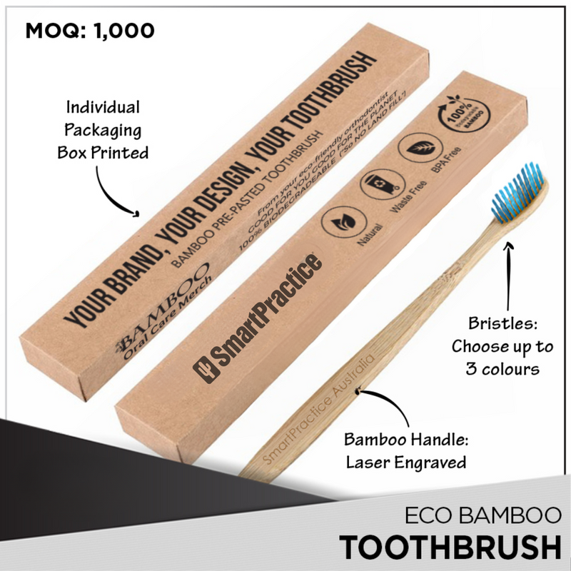 Bamboo Toothbrush Branded in Kraft Box – Smart Practice Australia