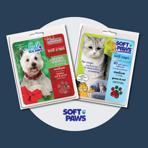 Soft Paws® Red & Green Nail Caps for Cats and Dogs
