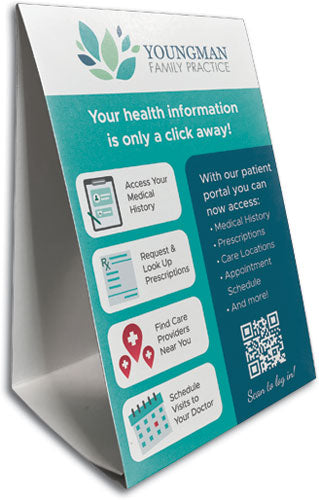 Custom Vertical Table Tent Cards
