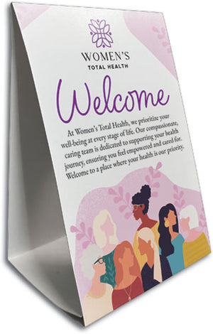 Custom Vertical Table Tent Cards