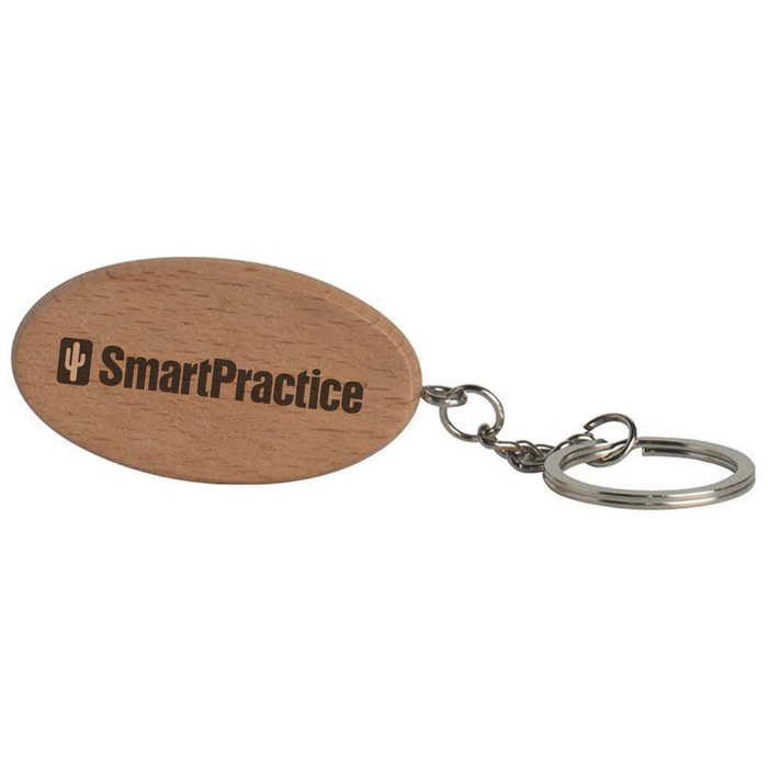 Oval Wooden Keyring