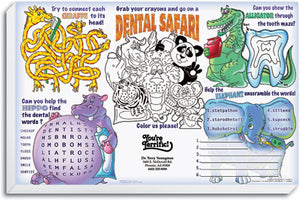 Dental Safari Kid's Activity Sheets ( Non-Personalised) Pack of 100
