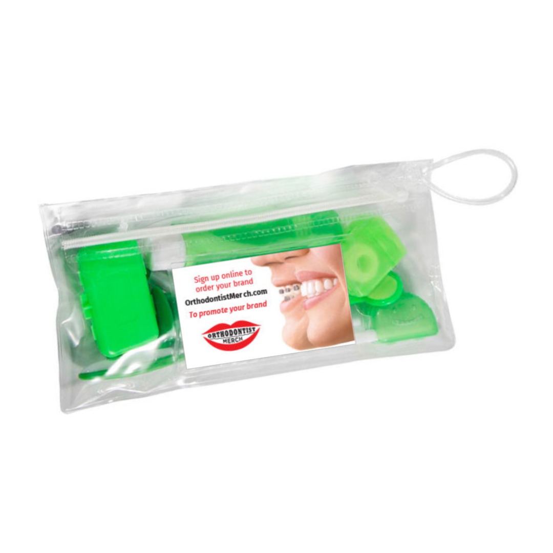 Orthodontic Kit in Clear PVC Bag with Business Card (500pk)