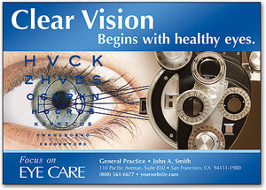 Healthy Eyes Blue Customisable Postcard