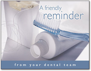 Reminder Dental Team 4-up Laser Card