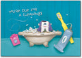Tooth In Tub Postcard