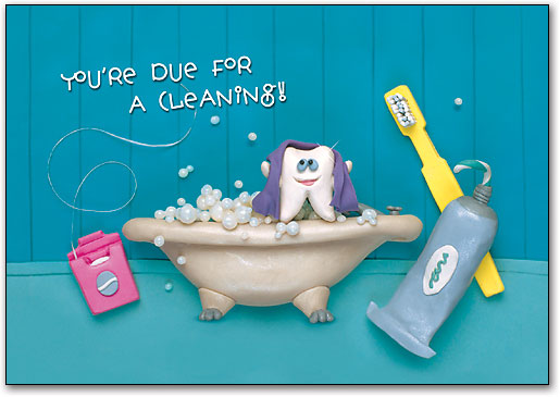 Tooth In Tub Postcard