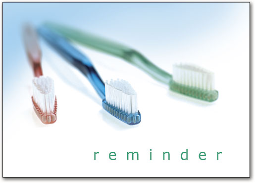 Reminder/Three Brushes Postcard