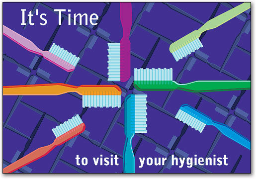 Colorful Toothbrushes Postcard
